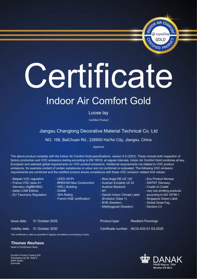 Indoor Air Comfort Gold — Loose Lay Thumbnail